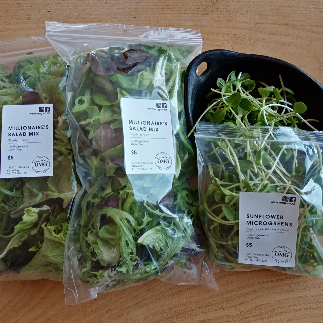 RAI VALLEY - $15 Salad Pack - FREE Delivery to OMG Vege Locker at Miller's Rest Tavern, Thursday 1PM.